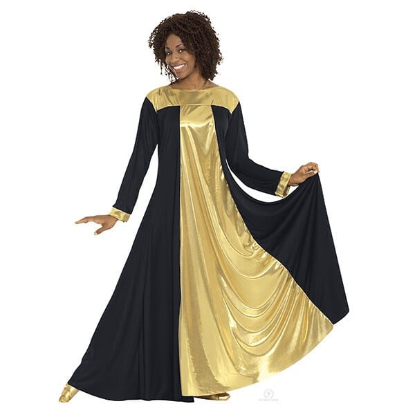 Eurotard 14820 Resurrection Dress - Adult black and gold