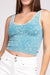 2 Way Neckline Washed Ribbed Cropped Tank Top2 Way Neckline Washed Ribbed Cropped Tank Top