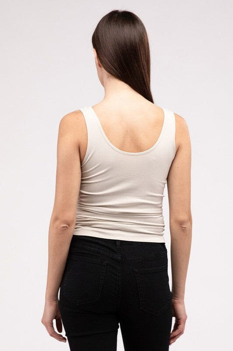 Front & Back 2-Way V-Neck Seamless Tank - Online Exclusive