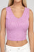 Ribbed Scoop Neck Cropped Sleeveless Top