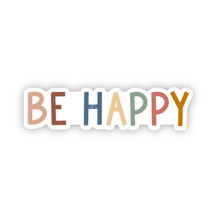 Be Happy Multicolor Sticker
