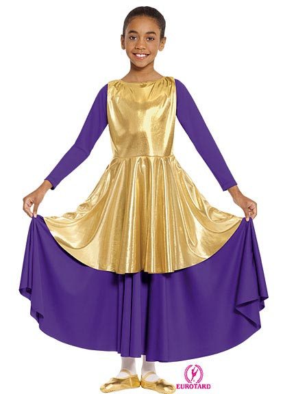 Eurotard 14824C Metallic Peplum Tunic - Child Eurotard 14824C Metallic Peplum Tunic - Child