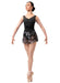Mirella MS162 Chevron Rib Skirt Black - Front