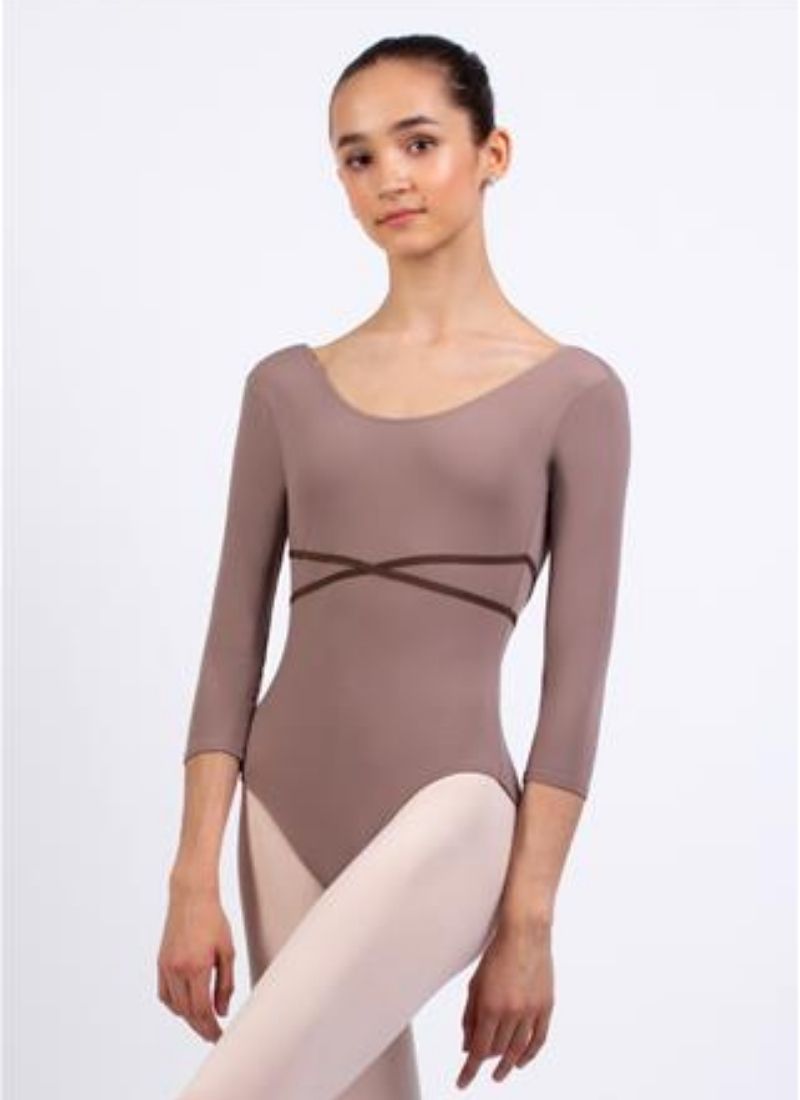 【N】Shear Rib Knit Leotard Zebra-print knit bodysuit in Ecru / Black for Women | Sandro Paris
