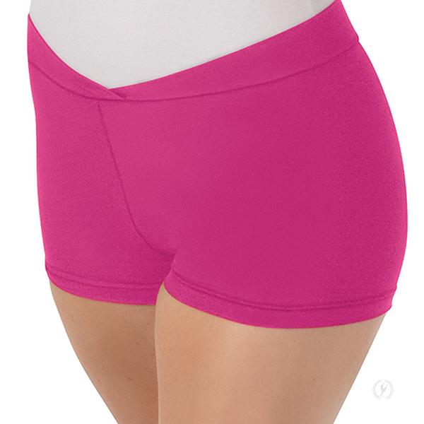 Microfiber "V" Front Booty Shorts Color Choices Fuchsia