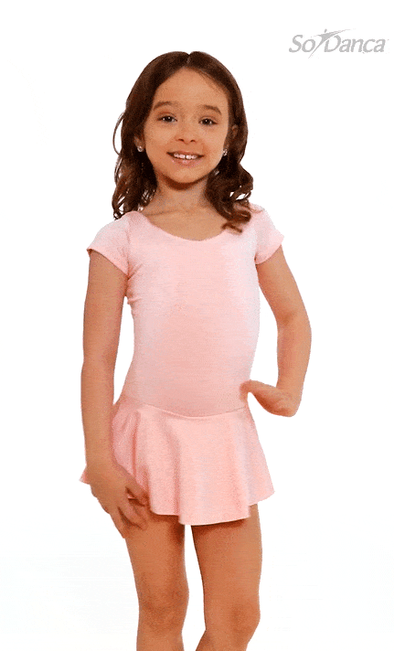 So Danca Christabel Girls Short Sleeve Ballet Dress with Bow So Danca Christabel Girls Short Sleeve Ballet Dress with Bow