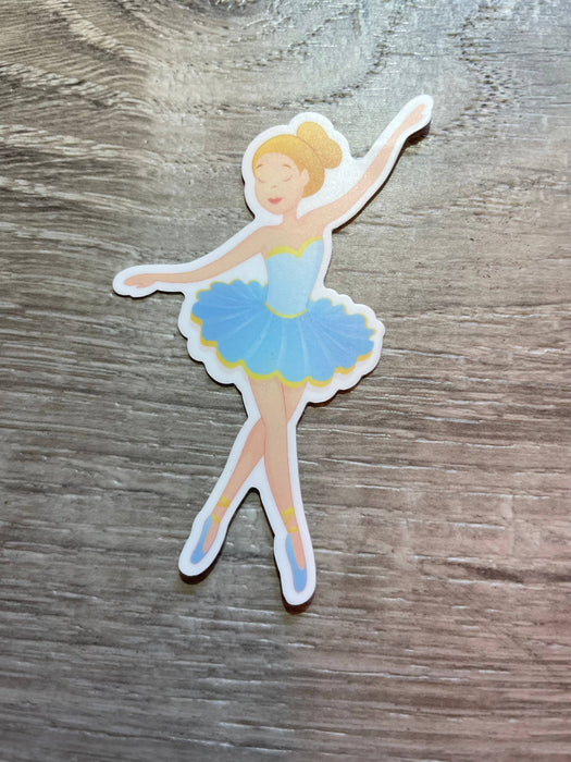 Mini Ballerina Blue Vinyl Sticker