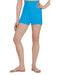 Capezio High Waisted Shorts - Blue - Front - Style:TB131
