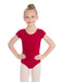 Capezio Short Sleeve Leotard - Girls - Red - Front - Style:CC400C