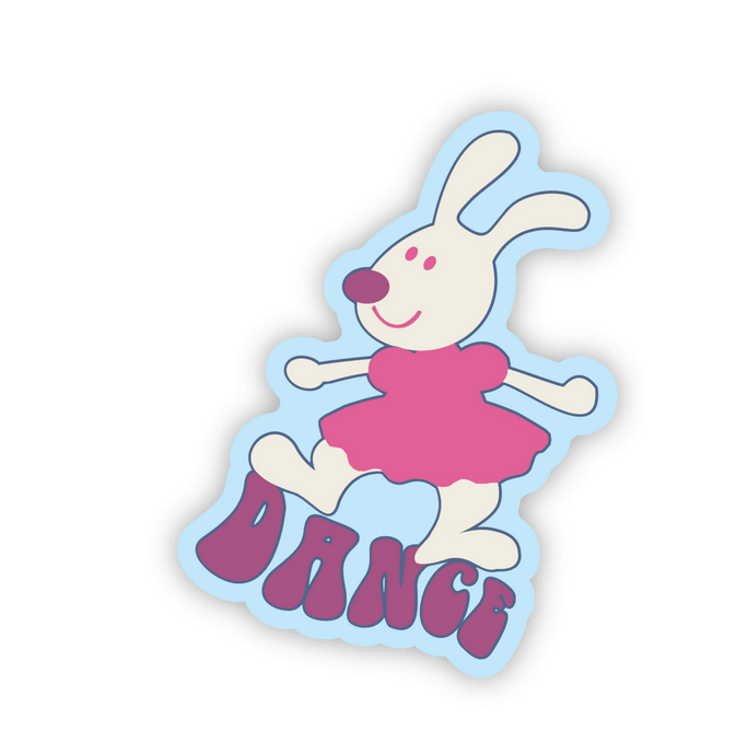 Rabbit Dance Vinyl Sticker