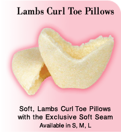 Pillows for Pointes Lambs Curl Toe Pillows
