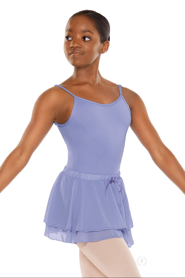 Eurotard Girls Two-Tier Chiffon Pull-On Skirt (02128) Pink Large