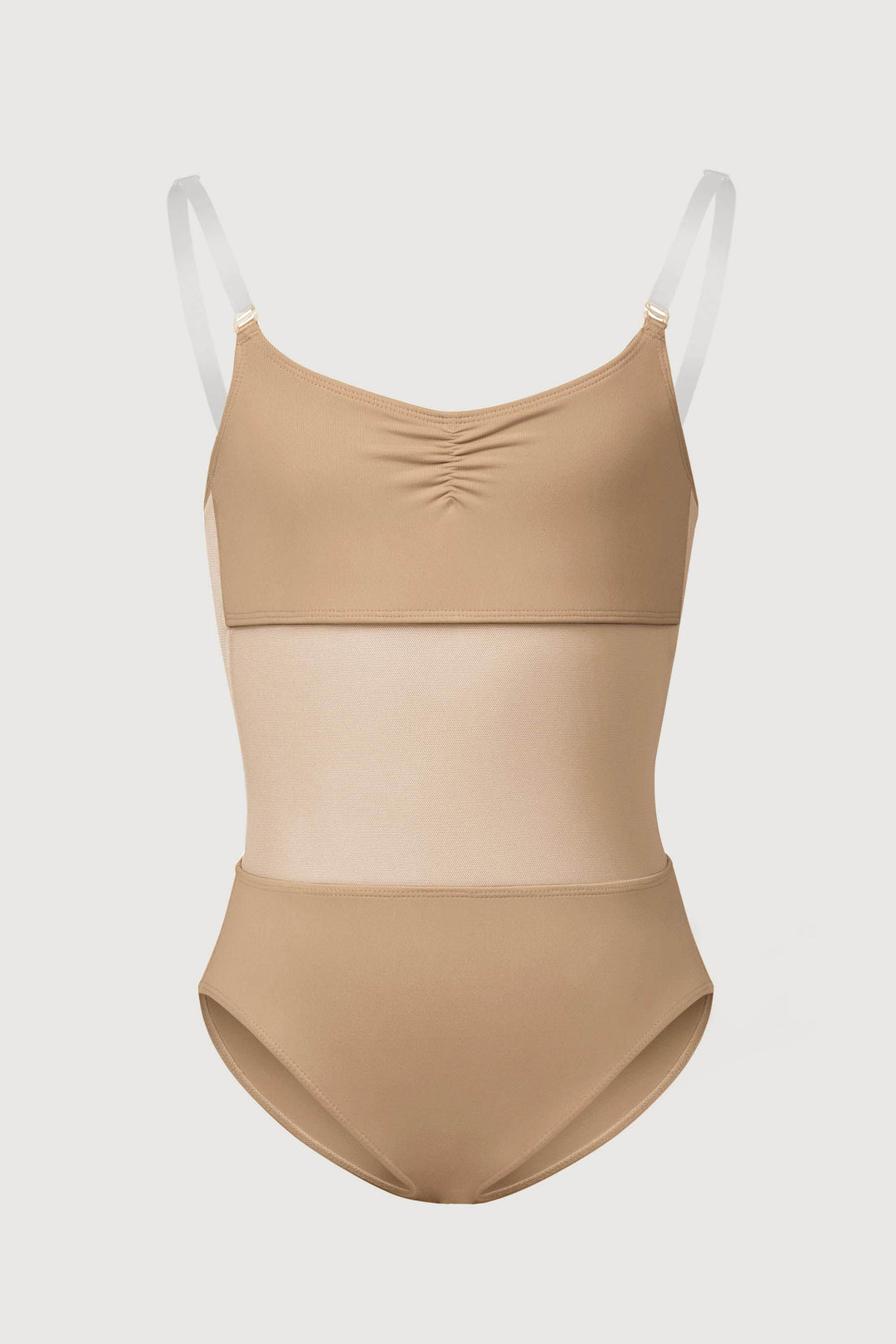 Girls Sunna Mesh Panel Bodysuit - CB3387 - Tan