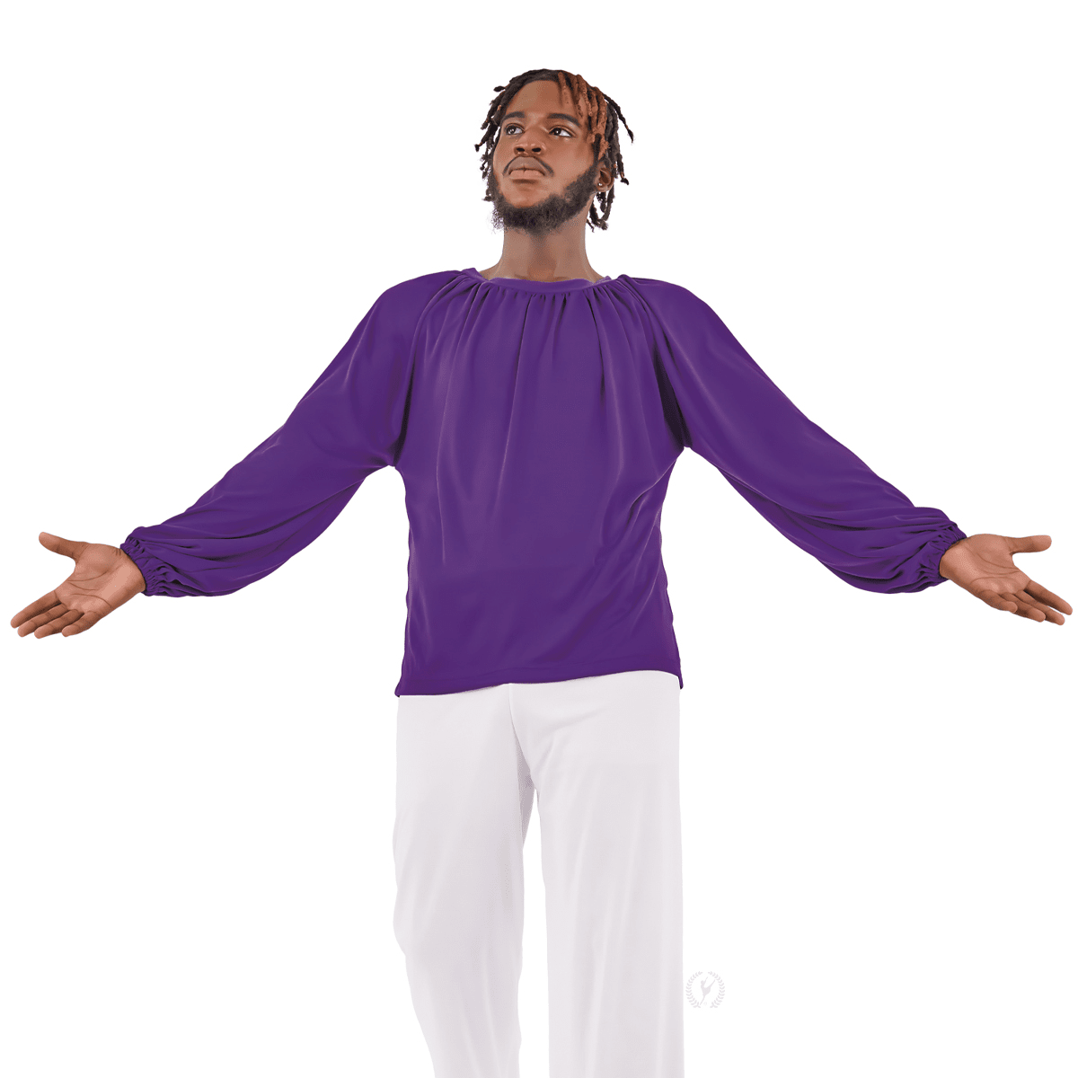 purple peasant blouse