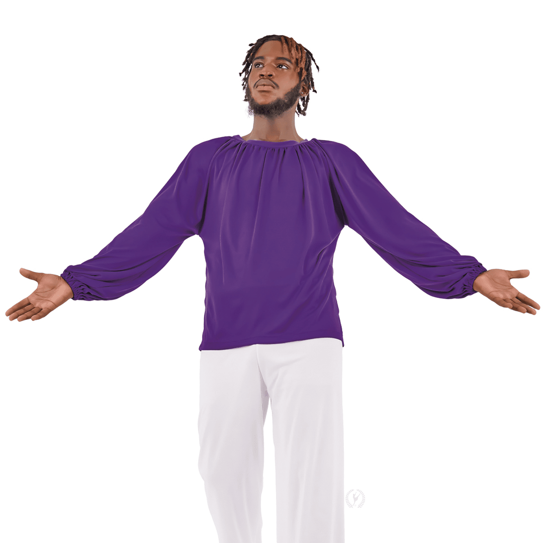 Eurotard 13673 Long Sleeve Polyester Peasant Style Blouse - Adult