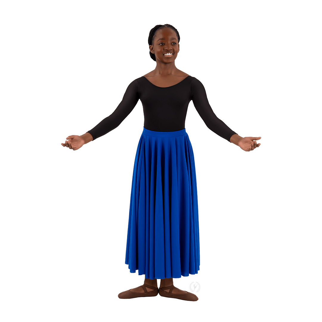 Eurotard 13674C Triple Panel Full Length Polyester Circle Skirt - Child