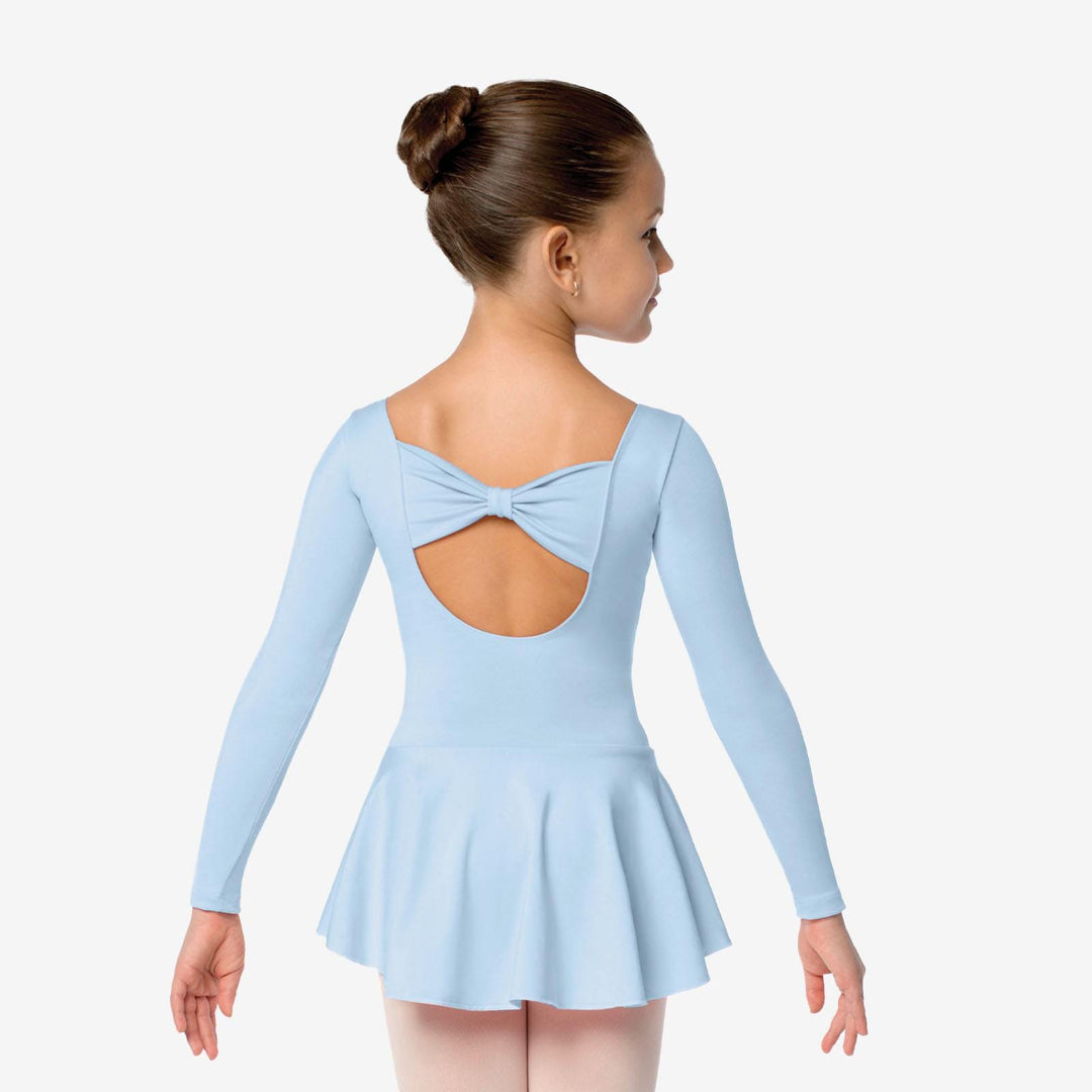 So Danca Gillian Long Sleeve Ballet Dress with Bow - Girls