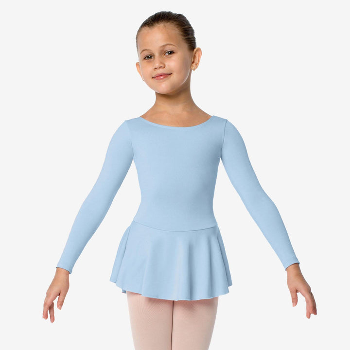 So Danca Gillian Long Sleeve Ballet Dress with Bow - Girls