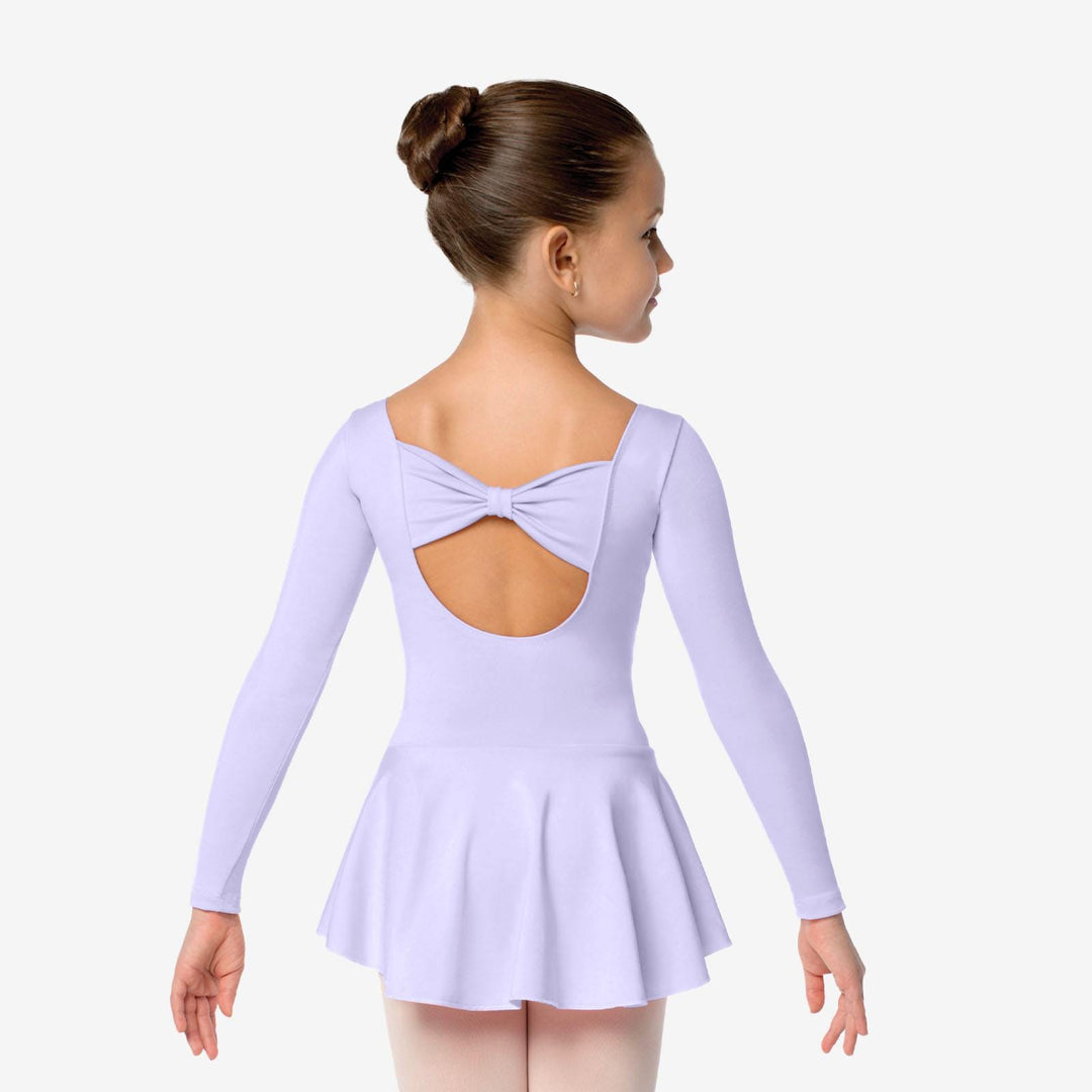 So Danca Gillian Long Sleeve Ballet Dress with Bow - Girls
