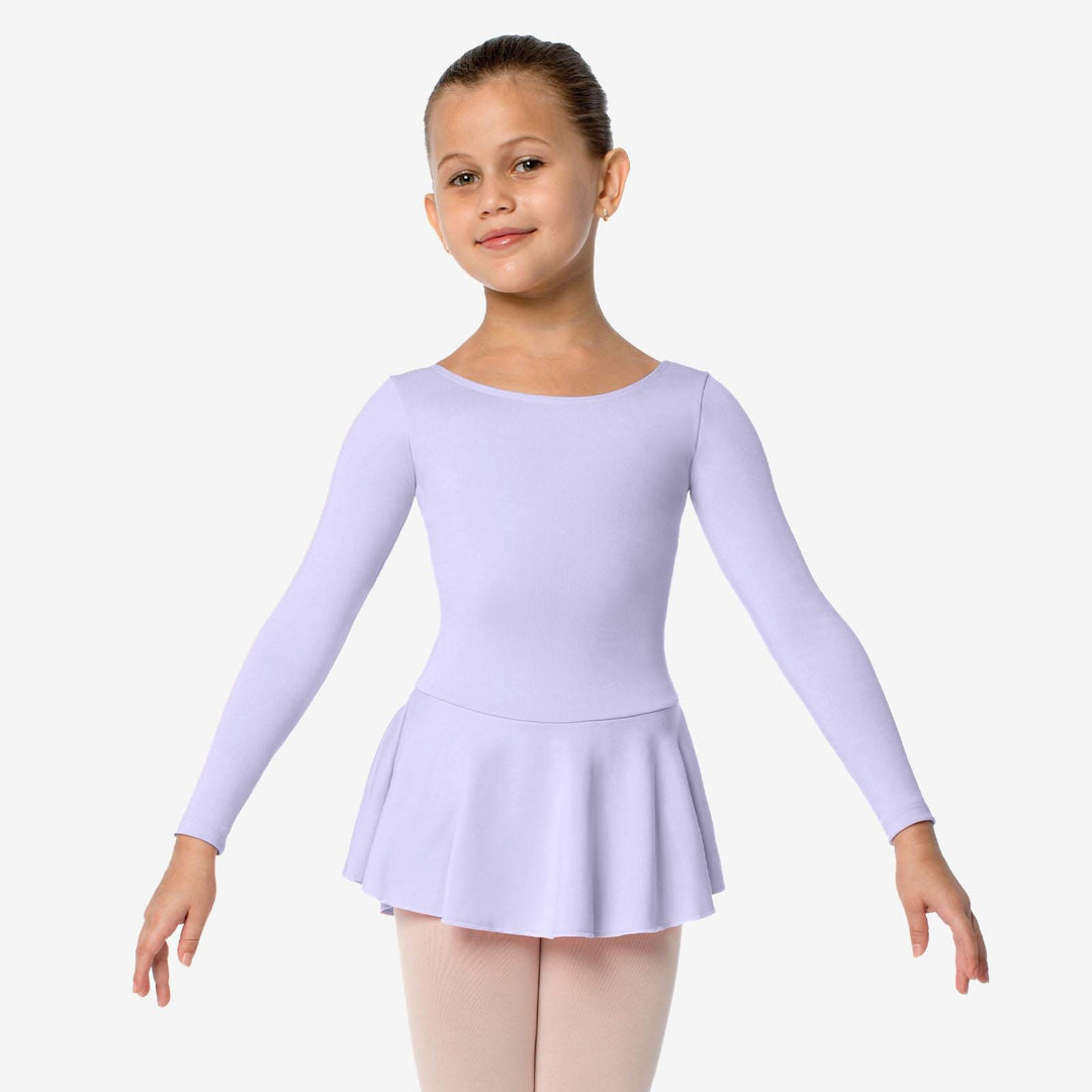 So Danca Gillian Long Sleeve Ballet Dress with Bow - Girls