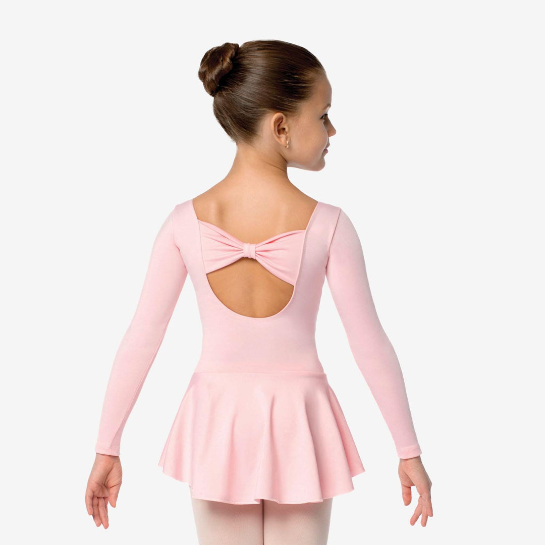 So Danca Gillian Long Sleeve Ballet Dress with Bow - Girls