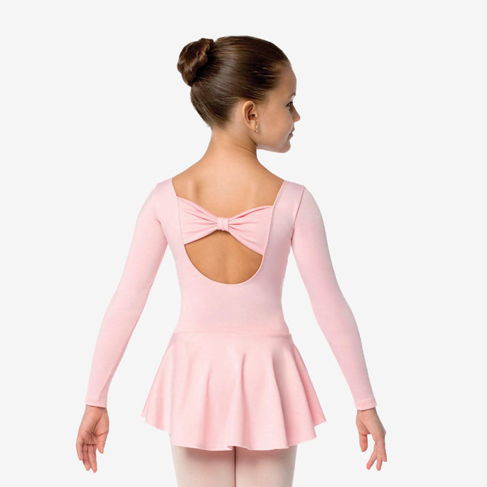 So Danca SL123 Gillian Long Sleeve Dress Leotard with Bow on Back - Child