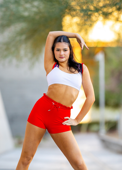 Oh La La Dancewear The Era Short - Fiery Red