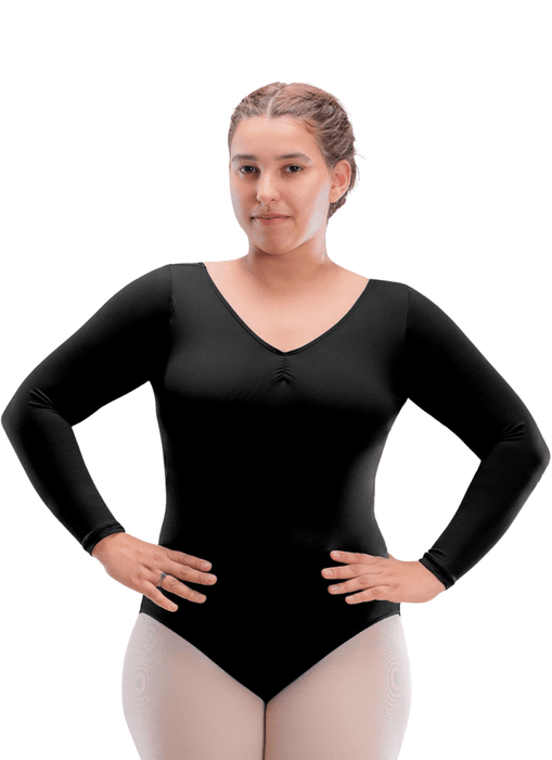 So Danca SL183 Gal Long Sleeve Leotard - Adult Black