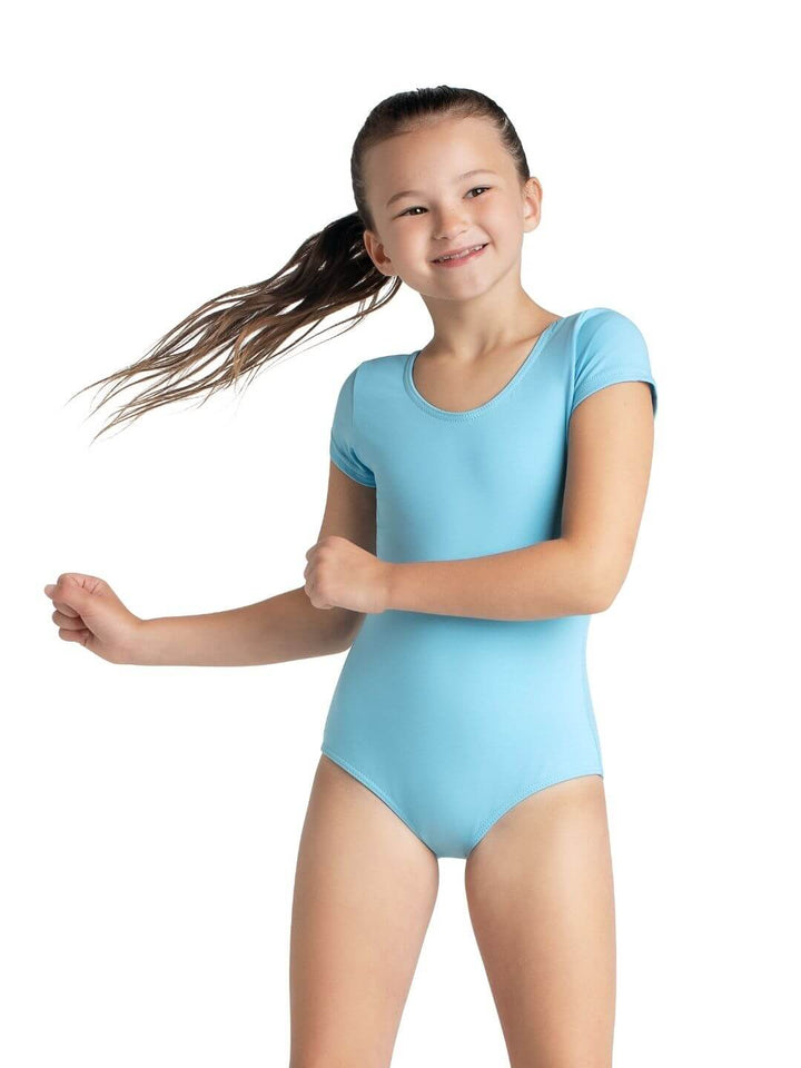 Capezio Short Sleeve Leotard Girls Light Blue TB132C