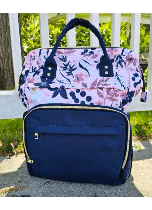Chic Ballet Backpack in Navy Floral