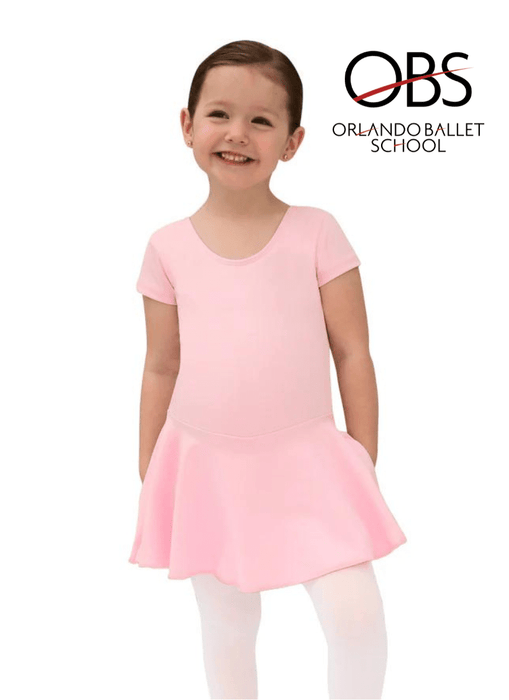 *New 2024/2025 - Orlando Ballet Pre-Primary (2.5Y/ 3Y/ 4Y) Pink Short Sleeve Dance Dress with Logo