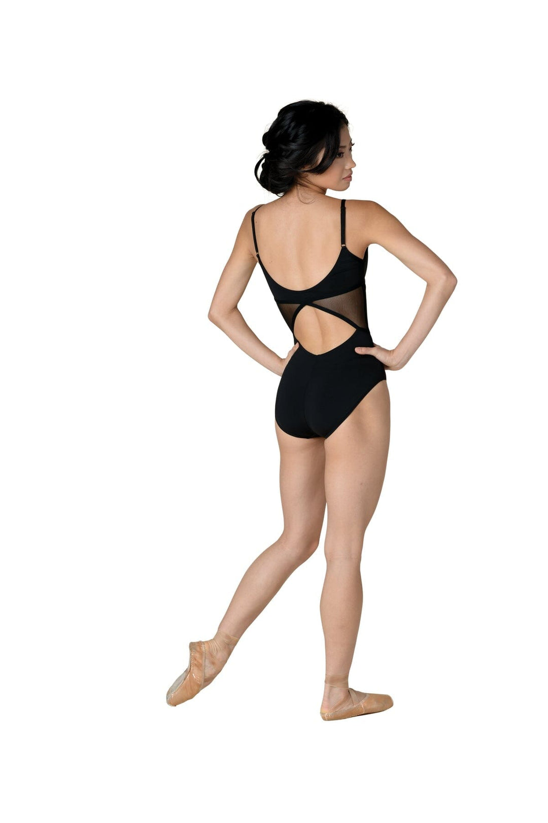 Danznmotion Alexis Camisole Leotard With Mesh Inserts - Adult