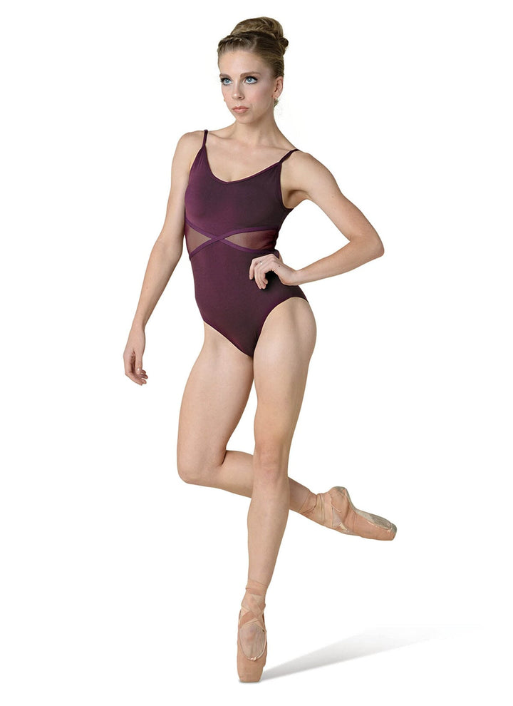 Danznmotion Alexis Camisole Leotard With Mesh Inserts - Adult