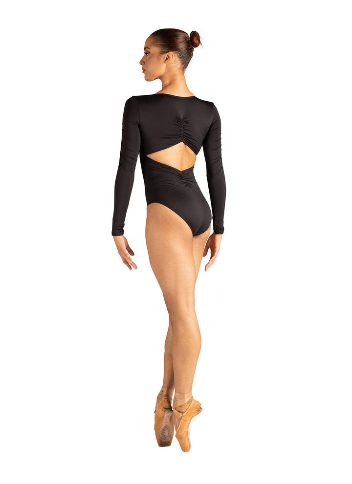 Danz N Motion 24107A Rhode Long Sleeve Shirring Leotard - Adult