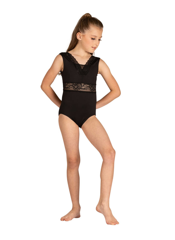 Danznmotion Petra Wide Lace Tank Leotard - Kids