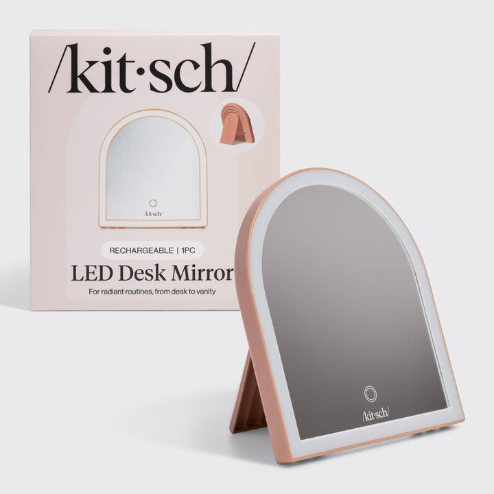 Kit-sch LED desk mirror with packaging on a white background