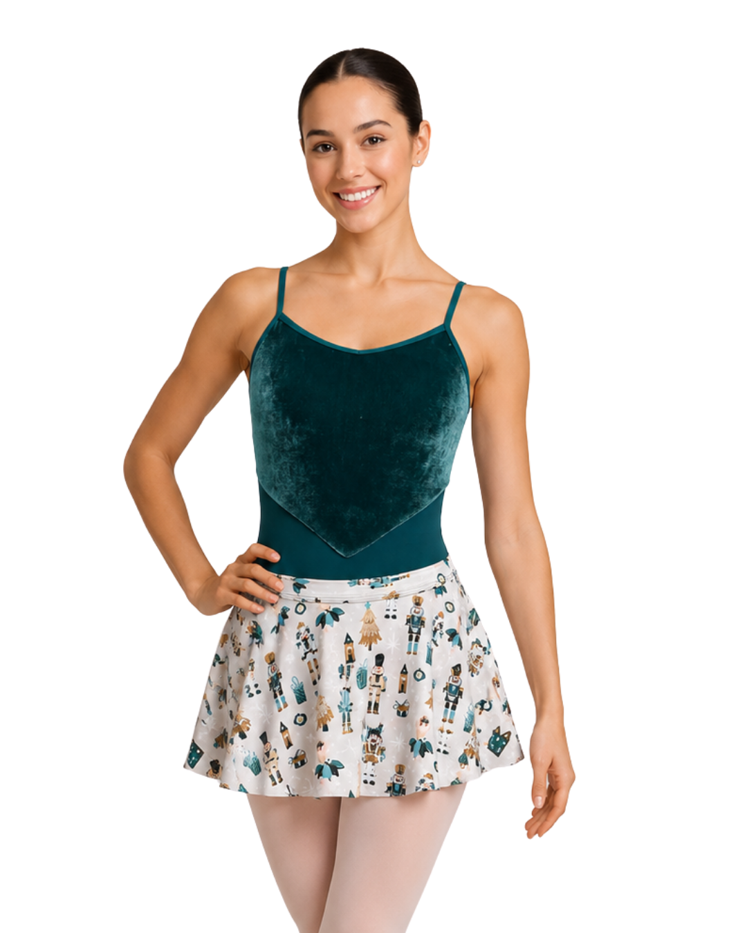 Danznmotion 26411C/A Nutcracker Print Skirt
