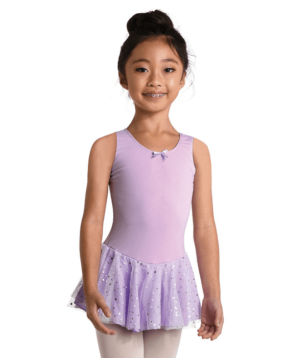 Danz N Motion 264 Girls Aurelie Glitter Skirt Tank Dress