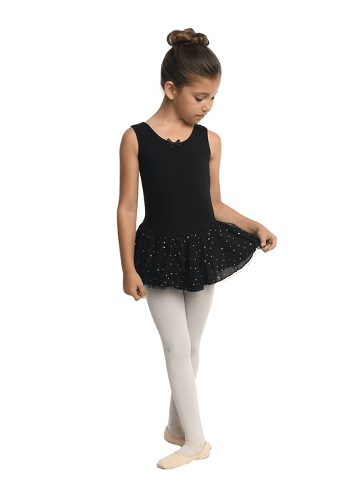 Danz N Motion 264 Girls Aurelie Glitter Skirt Tank Dress