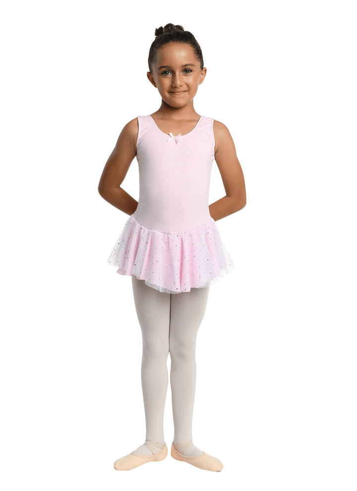 Danz N Motion 264 Girls Aurelie Glitter Skirt Tank Dress