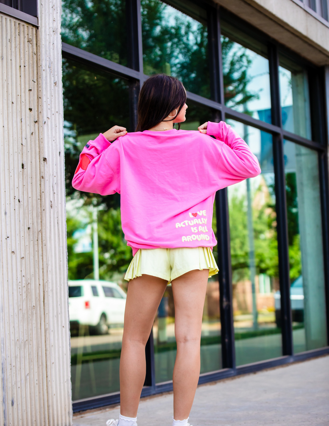 The Dopamine Sweatshirt (OLL430-AZP) - Azalea Pink