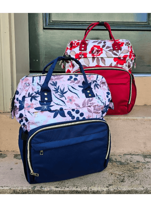 Chic Ballet Backpack in Navy Floral