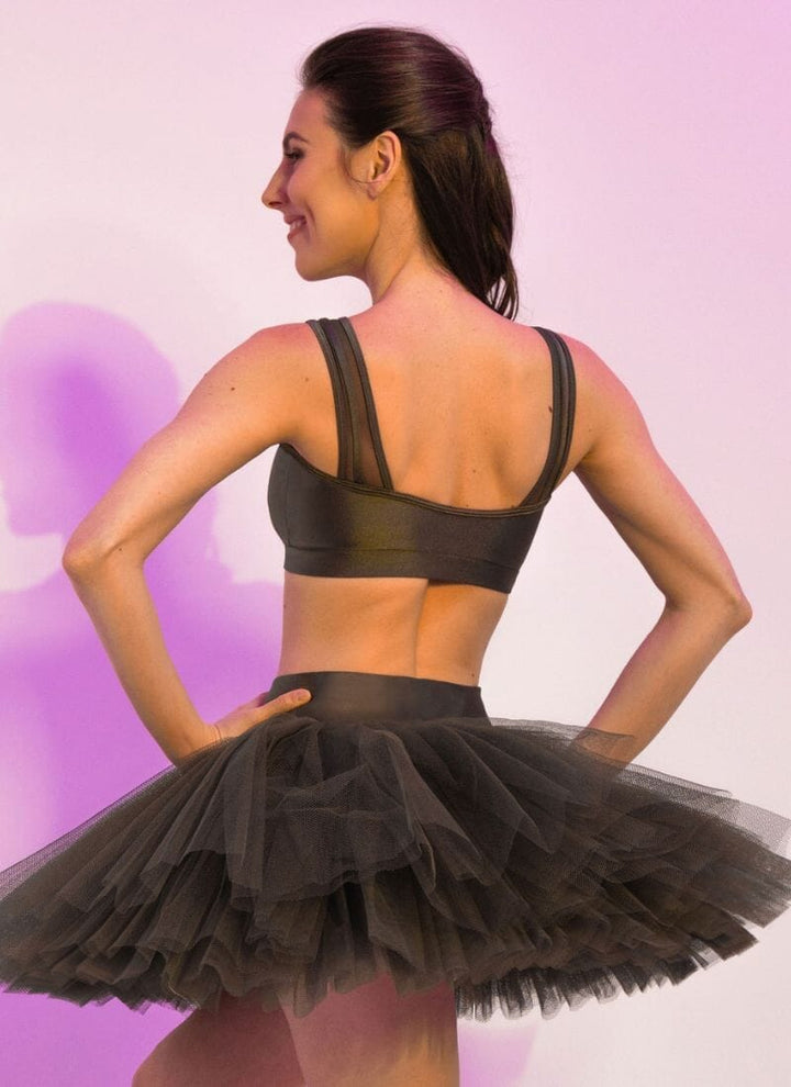 So Danca Tiler Peck Designs TP-12/TPE-14 Mesh Crop Top Evergreen - Back