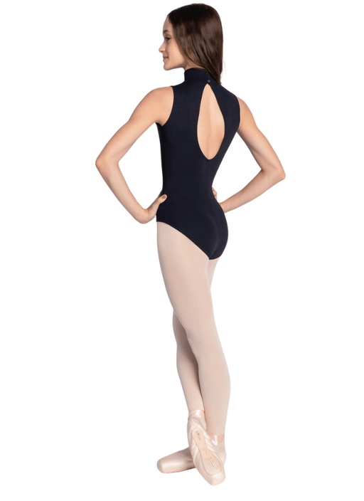 So Danca SL176 Sorsha High Neck Halter Top Leotard - Adult Black