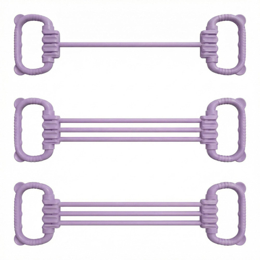 Resistance Exercise Band Bar with Dual Handles Elastic Stretch Training Fitness Tool: Pink / One Size Fits Most