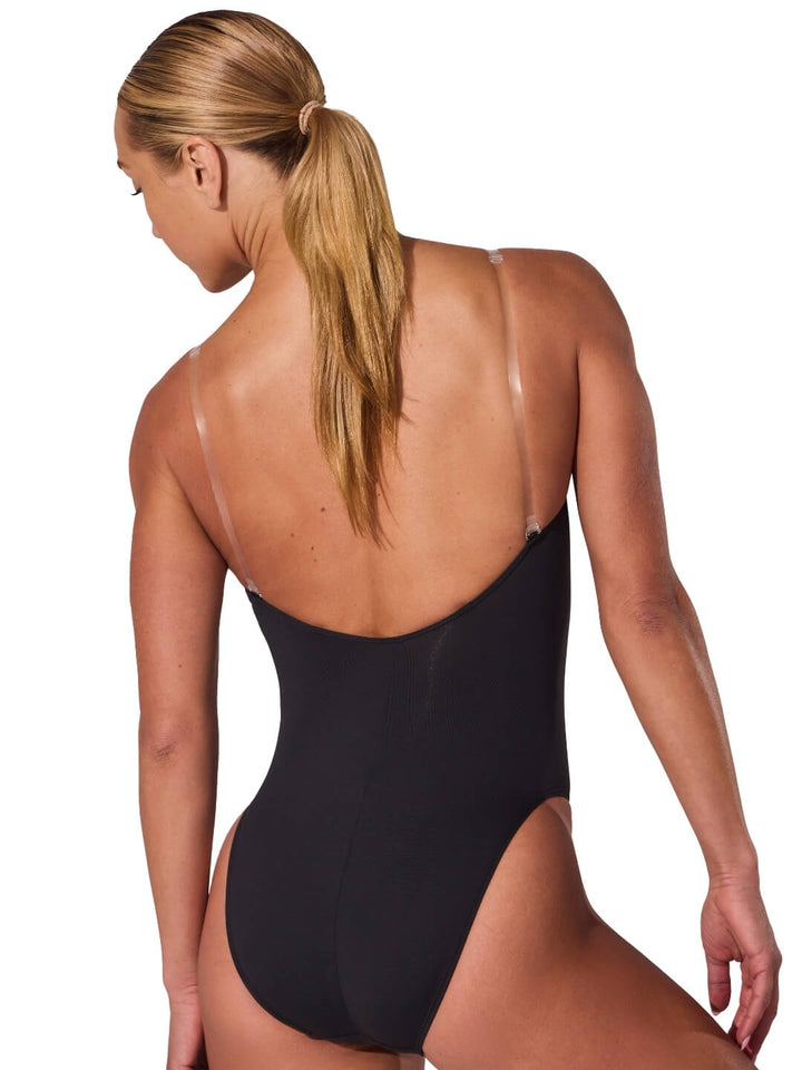 Capezio Camisole Leotard with Clear Transition Straps - Adult