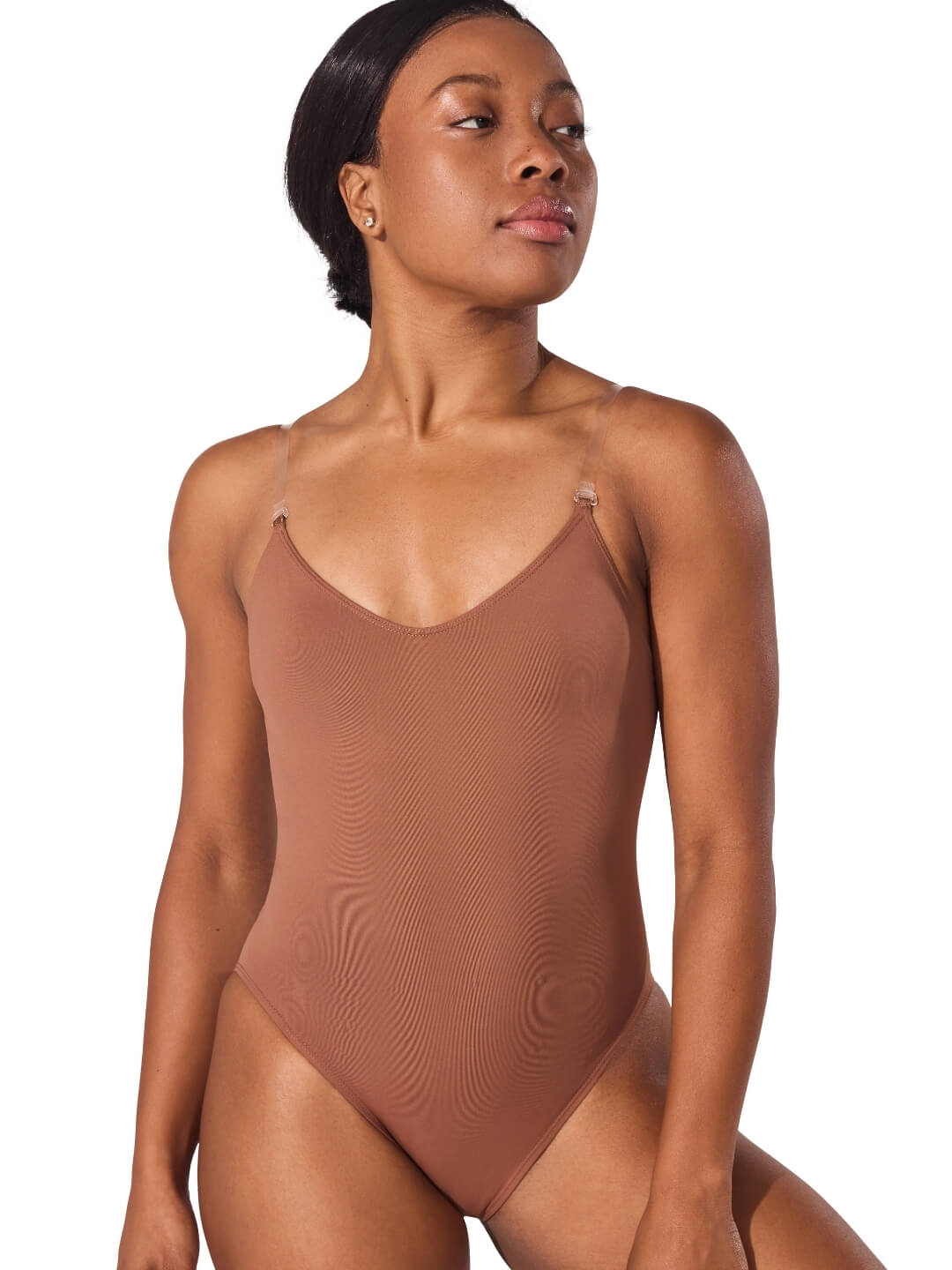 Capezio Camisole Leotard with Clear Transition Straps - Adult