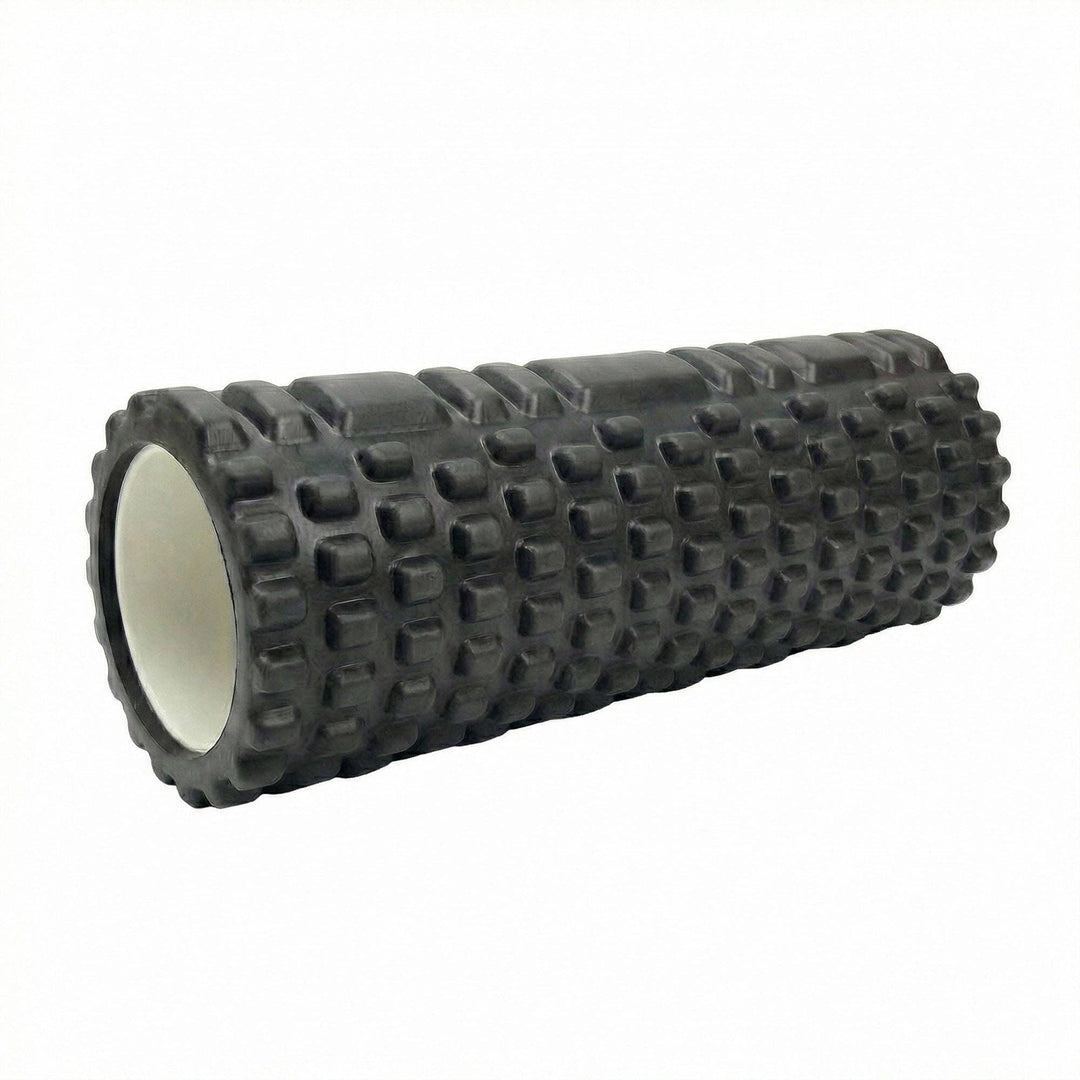 2-PC Textured Foam Roller for Deep Tissue Muscle Recovery and Mobility: Black / One Size Fits Most