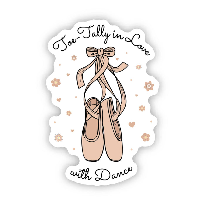 Toe-Tally In Love With Dance Sticker, 2" x 3": With Retail Packaging