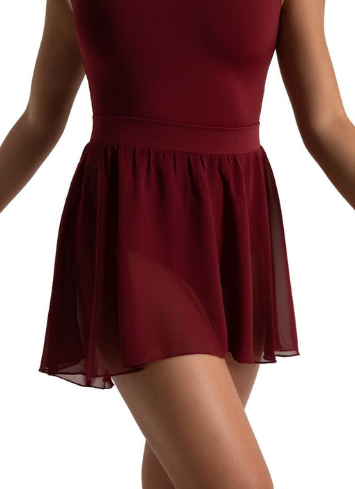 Capezio 12058W Theresa Pull-On Skirt Cabernet - Front